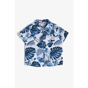 Koton Kids Navy Blue Patterned Shirt
