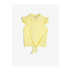 Koton Girl Yellow Embroidered Shirt