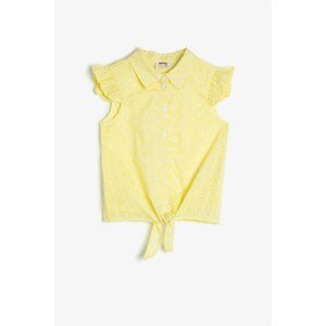 Koton Yellow Patterned Girl's T-Shirt