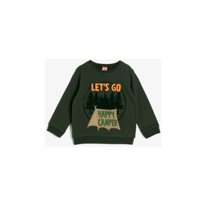 Koton Green Baby Embroidered Sweatshirt