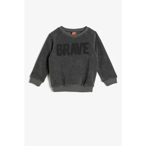 Koton Gray Boys Embroidered Sweatshirt