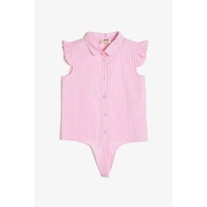 Koton Girl Pink Striped Shirt