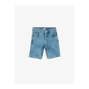 Koton Boy Blue Blanket 5 Pocket Jean Shorts
