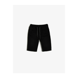 Koton Boy Black Pocket Detailed Jean Shorts