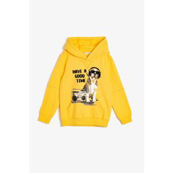 Koton Boys Yellow Hoodie Sweatshirt