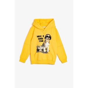 Koton Boys Yellow Hoodie Sweatshirt
