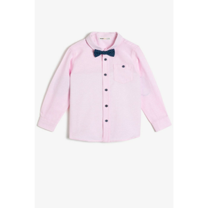 Koton Boy Pink Bow Tie Detailed Shirt