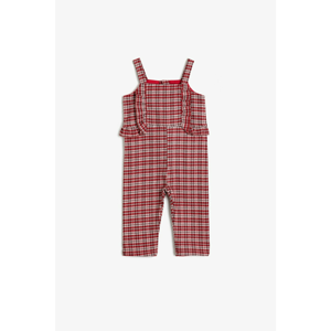 Koton Red Checkered Jumpsuit