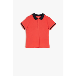 Koton Boy's Red Polo Neck T-Shirt