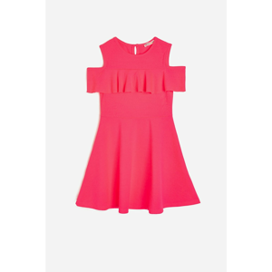 Koton Girl Pink Ruffle Detail Dress