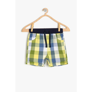 Koton Green Baby Boy Checkered Shorts