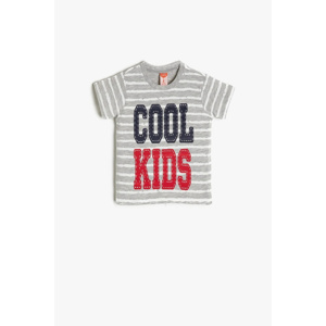 Koton Gray Baby Boy Letter Printed T-Shirt