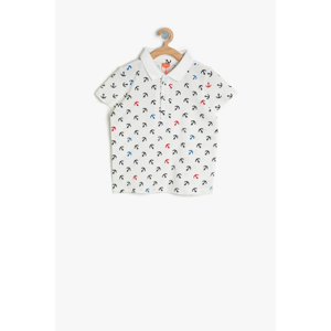 Koton Ecru Baby Boy Patterned T-Shirt