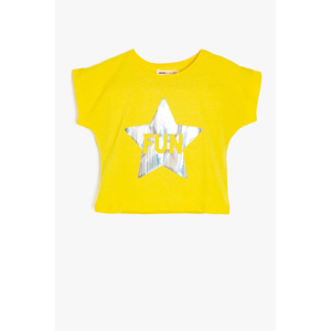 Koton Yellow Girl Short Sleeve T-shirt