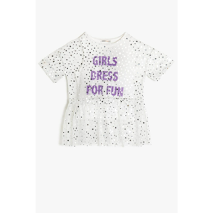 Koton Girl Ecru T-shirt