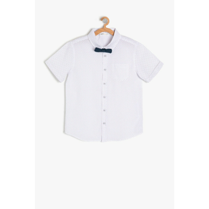 Koton White Boy's Bow Tie Detailed Shirt