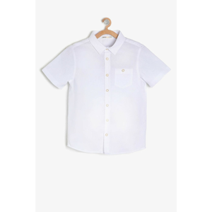 Koton White Boy's Pocket Detailed Shirt