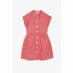 Koton Red Girl Button Detail Dress