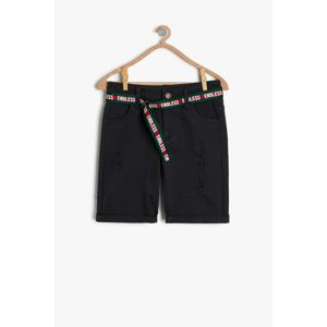 Koton Gray Boy's Belt Detail Shorts