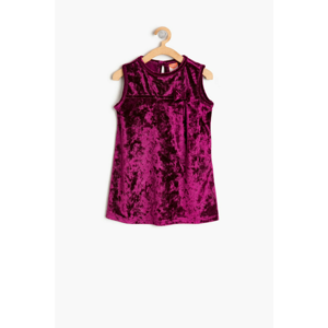 Koton Baby Girl Purple Shimmer Detailed Dress