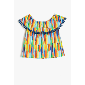Koton Girl's Colorful Patterned Blouse