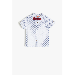 Koton Ecru Patterned Baby Boy Shirt