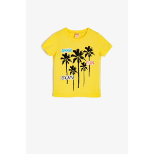 Koton Yellow Baby Boy Embroidered T-Shirt