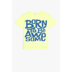 Koton Yellow Boy Printed Printed T-Shirt