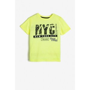 Koton Yellow Kids Letter Printed T-Shirt