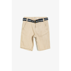 Koton Shorts - Ecru - Normal Waist