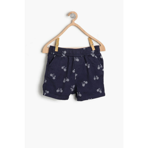 Koton Navy Blue Baby Boy Patterned Shorts
