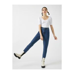 Koton 100% Cotton Mom Jean - Normal Waist Slim Fit Skinny Trousers