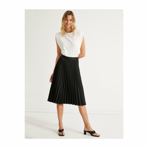 Koton Women's Black Pleated Skirt