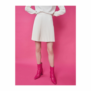 Koton Leather Skirt Pleated Mini