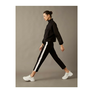 Koton Women's Black Stripe Detailed Sweatpants