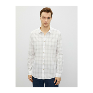 Koton Men's Classic Collar Cotton Long Sleeve Shirt