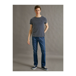Koton Men's Blue Mark Straight Fit Jeans