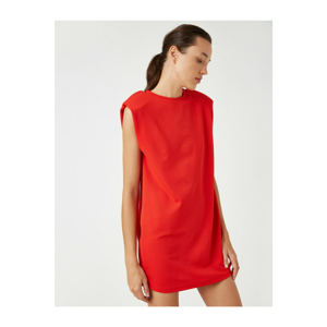 Koton Women's Red Padded Short Dress