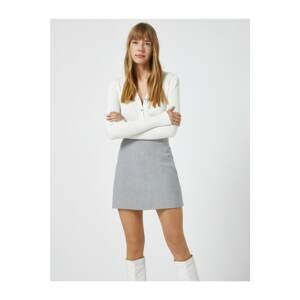 Koton Buttoned Mini Skirt