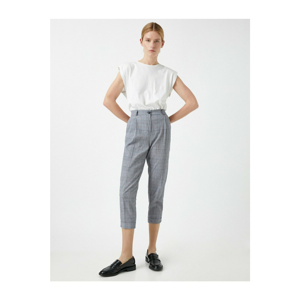 Koton Plaid Pants Cotton