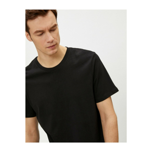 Koton Men's Black Crew Neck T-Shirt