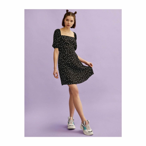 Koton Women Dress Black Patterned