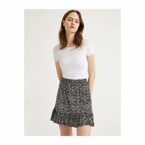 Koton Floral Mini Ruffle Skirt
