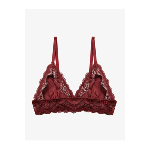 Koton Women's Burgundy Lace Non-Wired Soft Bra