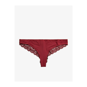 Koton Women's Burgundy Lace Panties Brazilian