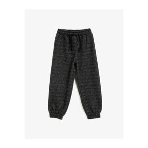 Koton Girl's Belted Black Sweatpants