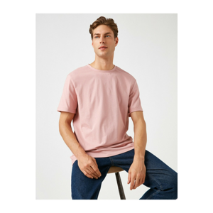 Koton Men's Cotton Crew Neck Short Sleeve Basic Tshirt