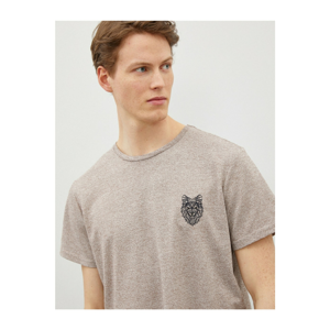 Koton Embroidered T-Shirt Crew Neck Short Sleeve