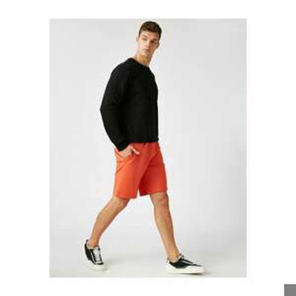 Koton Men's Orange Elastic Waist Trousers