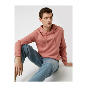 Koton Men's Pink Hooded Sweatshirt